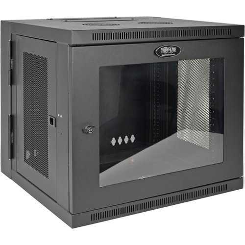 Tripp Lite 10U Wall Mount Rack Enclosure Server Cabinet w/Swinging Door Acrylic Window