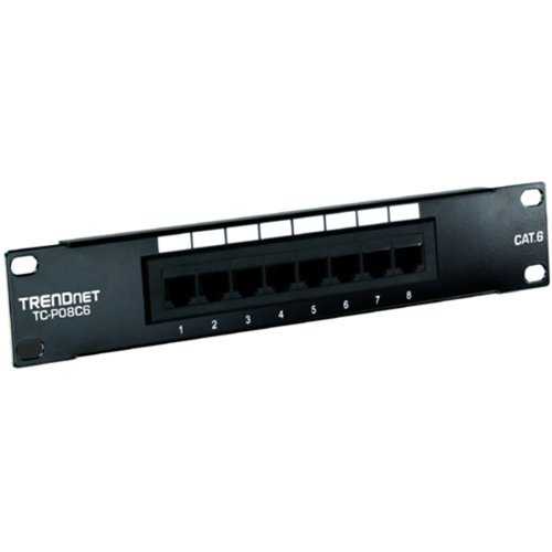 Trendnet 8-Port Cat6a Shielded Wall Mount Patch Panel