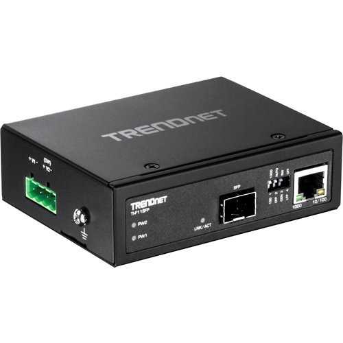 TRENDnet Hardened Industrial 100/1000Base-T to SFP Media Converter