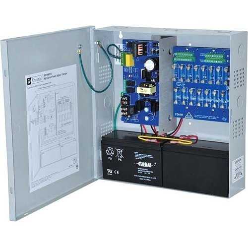 Altronix 16 Fused Outputs Supervised Power Supply/Charger. 12/24VDC @ 2.5A. Grey Encl.