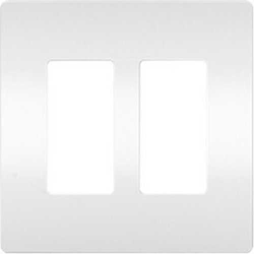 Legrand Two-Gang Screwless Wall Plate, White