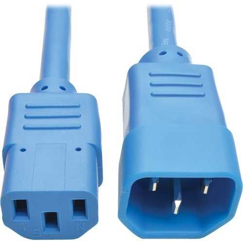 Tripp Lite 6ft Computer Power Extension Cord 10a 18 AWG C14 To C13 Blue 6'