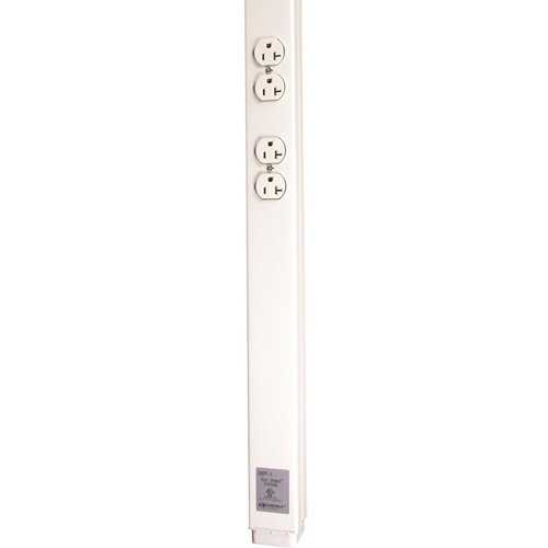 Wiremold 25DTP Series 10' Tele-Power Pole, Ivory
