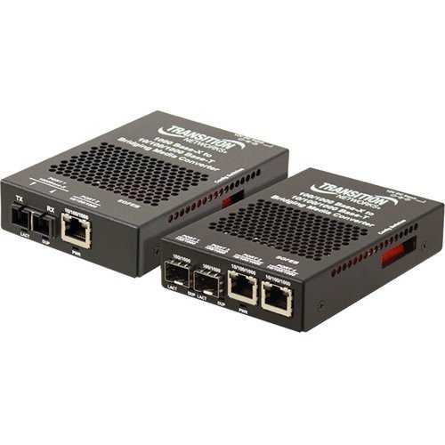 Transition Networks 10/100/1000 Ethernet Media Converter Stand-Alone