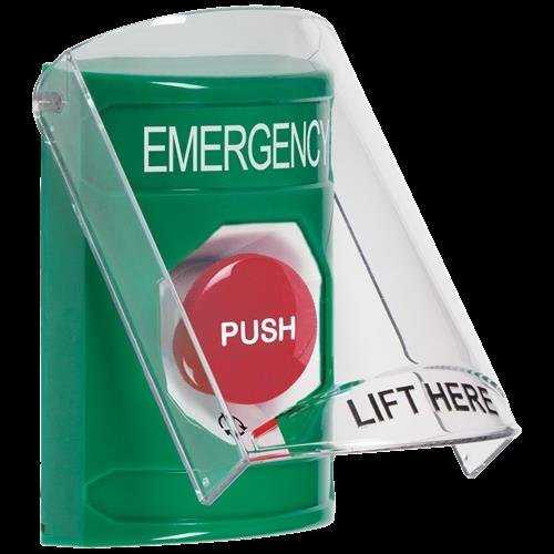 Green Button 6517 Cover Turn To Reset "emergenc