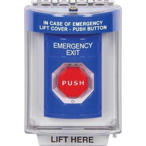 Blue Ss 13020 Cvr Turn/Reset Emergency Exit Lbl