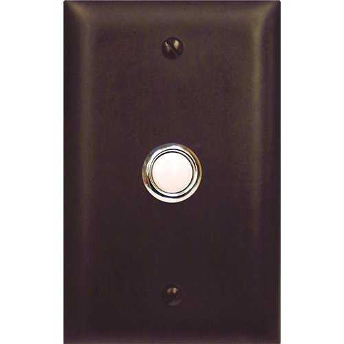 Viking Electronics Door Bell Button Dark Brown Panel