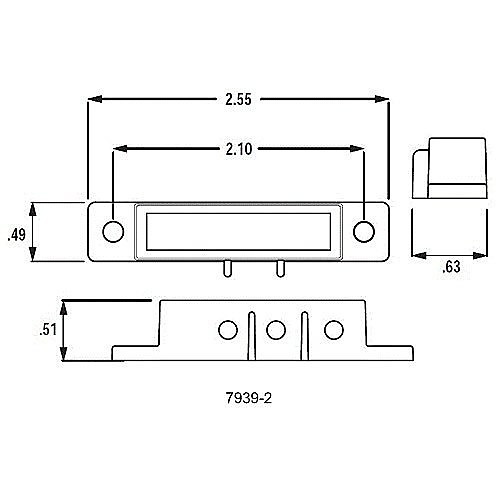 Honeywell Home 7939-2WH Surface Mount Contact, 1" Gap, SPDT, White