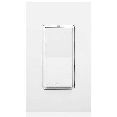 Leviton WSS20-N9N LevNet RF 902 Decora Rocker Wall Switch Receiver, with neutral, 902 MHz