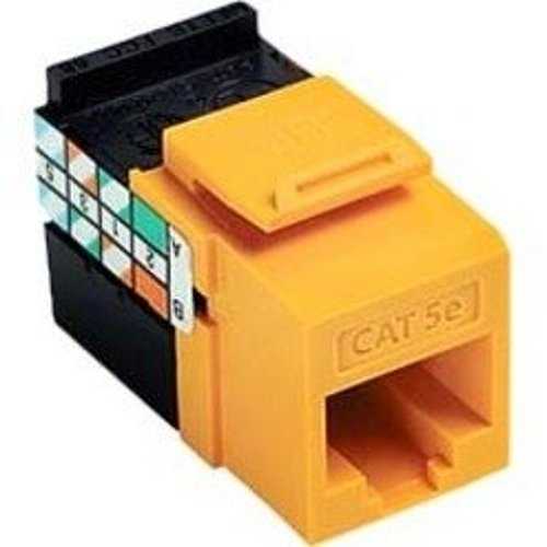 Leviton 5G108-RY5 GigaMax Cat 5e QuickPort Jack, Yellow