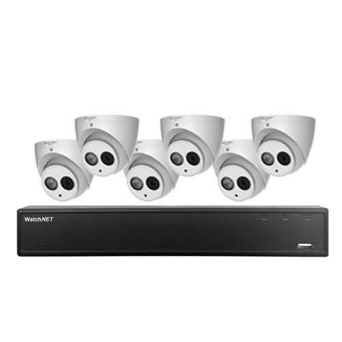 8-Channel 4k NVR With 2tb Hdd & Six 4mp IR Turret Cameras