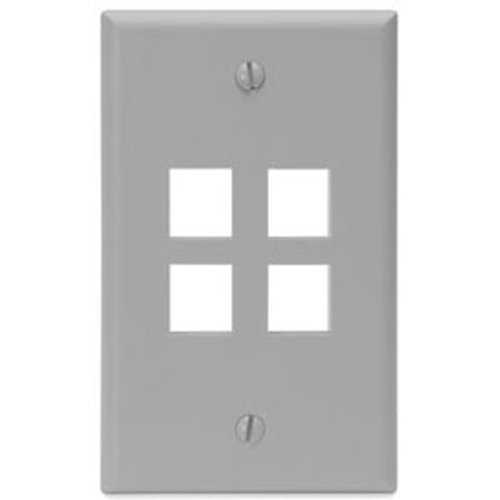 Leviton QuickPort 4 Socket Faceplate