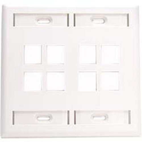 Leviton Dual Gang 8-Port Wallplate