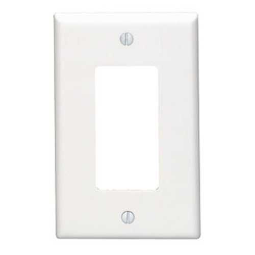 Leviton 80601-00W Single Gang Decora Faceplate