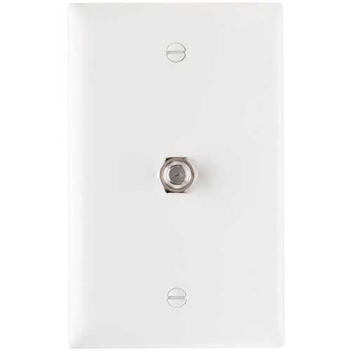Legrand-On-Q 1 GHz F-Coupler Wall Plate, White (M10)