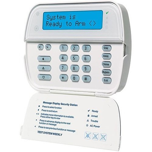 DSC WT5500DFRE 2-Way Wireless Wire-Free Keypad with AC Transformer & Deskstand, Compatible with ALEXOR Wireless Panel, French