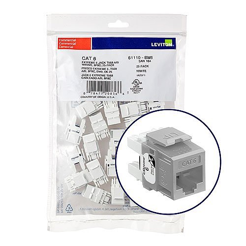 Leviton eXtreme 6+ Component-Rated Keystone Jack