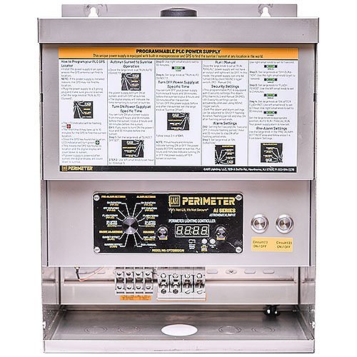 CAST Perimeter CPT1200DCAI Low Voltage DC Power Supply 26 Volt, 1200 Watt, Two Circuit, Third Party Integration Capable, GPS Auto Detect Dusk to Dawn, Auto Sensing Primary Power Range 110VAC-277VAC