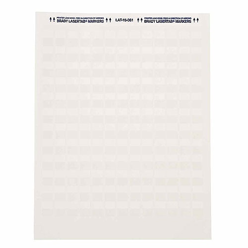 Brady LAT-19-361-1 LaserTab Series Self-Laminating Polyester Labels, 3.167" H x 1" W Label Size, White, Matte Finish