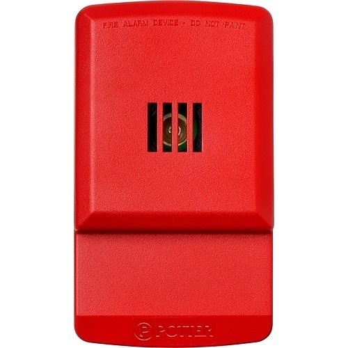 Potter PE-HNR Wall LED Horn, 24 VDC, Red